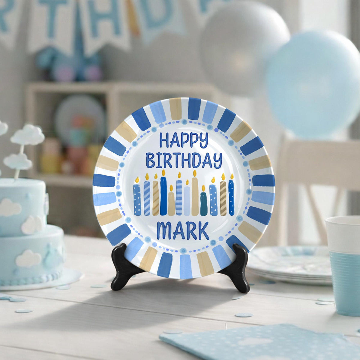 Personalized Birthday Plate with Name, Custom Happy Birthday Keepsake Plate for Kids, Ceramic Birthday Dish Gift, Baby Birthday Plate Decor 52ae0c39-8d49-4b39-b297-35634b4e24f7-4.jpg