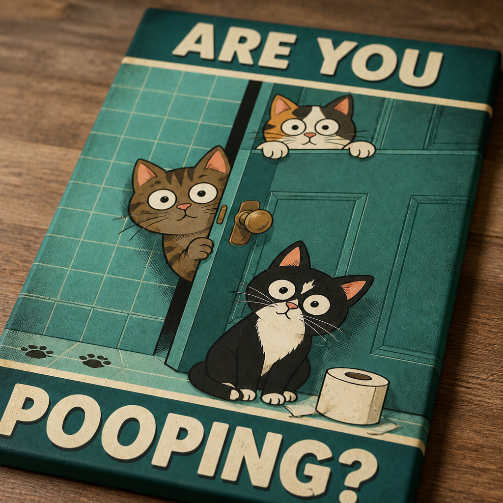 Are You Pooping? Funny Cat Bathroom Canvas - Canvas 52d76881-ada2-48b7-b94f-7d2680cfd6a2.jpg
