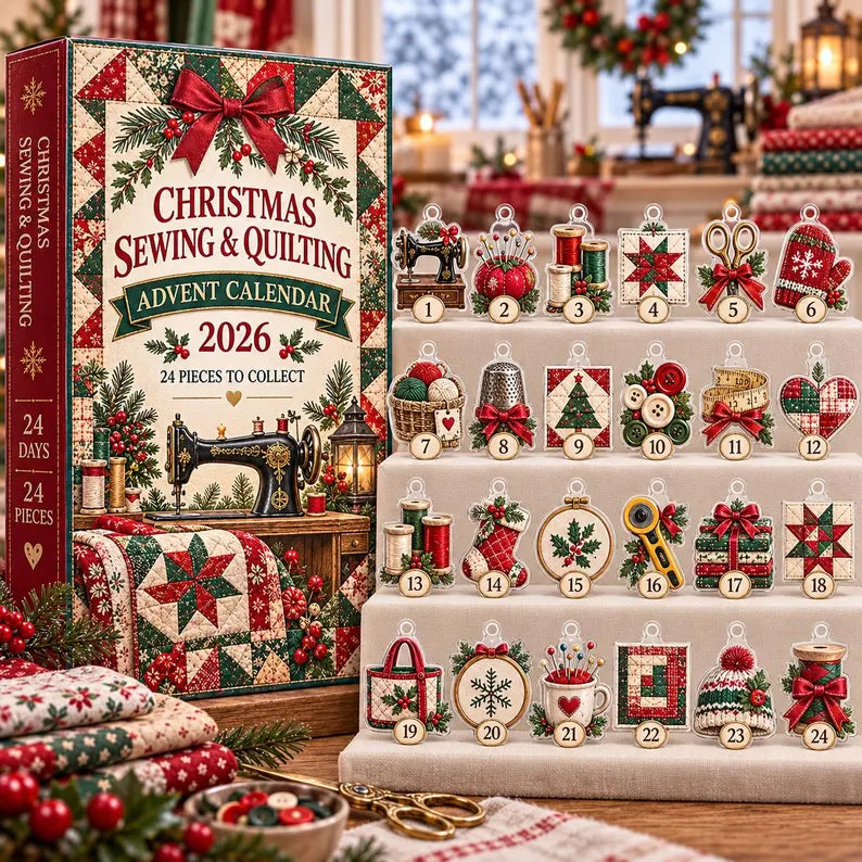 Christmas Sewing and Quilting Advent Calendar 2026, 24 Acrylic Ornament Countdown, Quilter Gift 52ddb714-b409-416e-a2ac-4eeaa933977f-bv.webp
