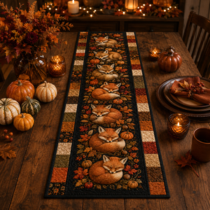 Sleeping Fox Autumn Quilted Table Runner, Woodland Fox & Pumpkin Fall Table Decor, Rustic Thanksgiving Kitchen Runner 52e87ce5-a20c-4384-96a0-3fed285cf489-Image-Aug-13-2026-03_42_40-PM-3-.png