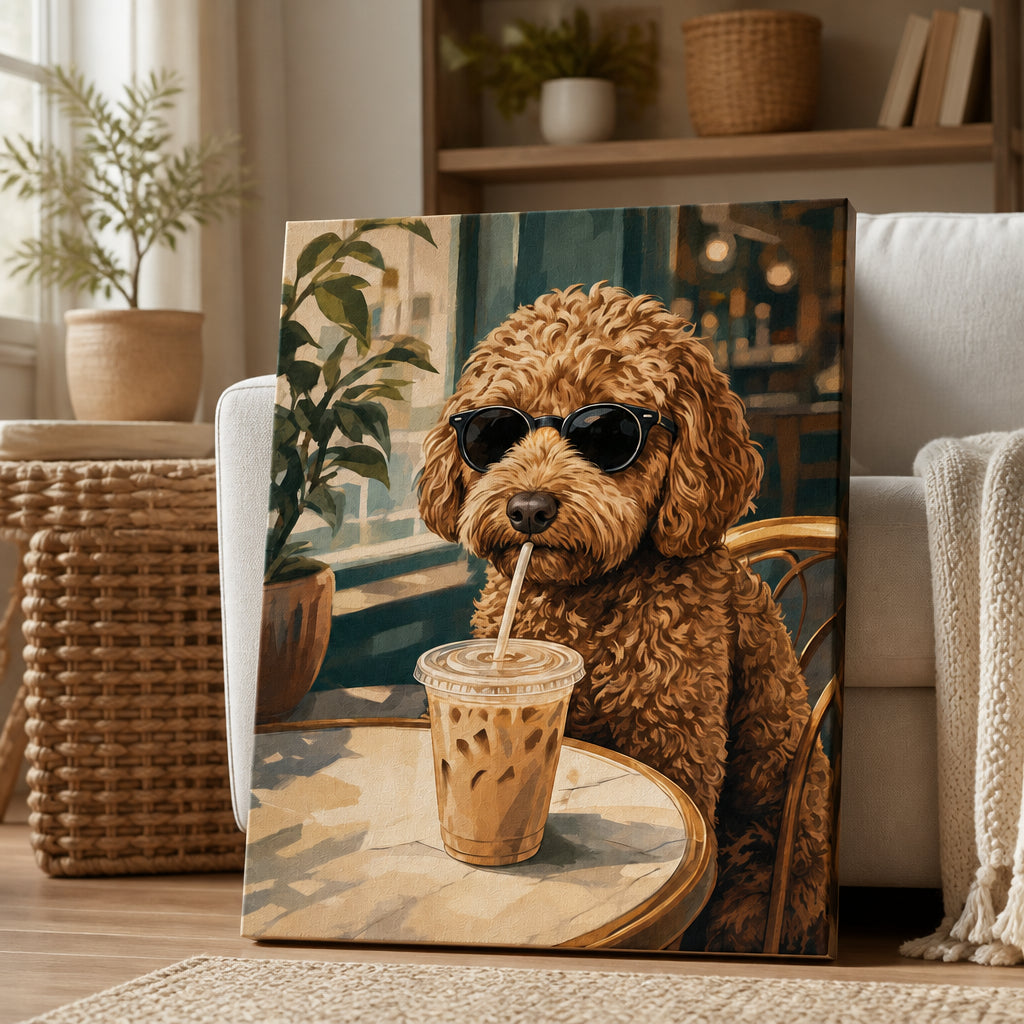 Custom Coffee Pup Portrait Canvas - Personalized Canvas 52f755ee-ca53-4124-b897-4f9f44769ea0.jpg