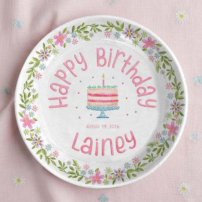 Personalized Girl Birthday Plate – Custom Name Ceramic Plate, First Birthday Keepsake Gift for Baby Girl 52fdcc06-14af-45a1-a93e-23557f231f74-3.jpg