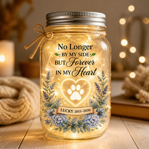 Pet Memorial Mason Jar Light – No Longer By My Side (Name & Years) - Personalized Mason Jar Light 5313efb8-7314-4129-a0f2-a2d219605583.png