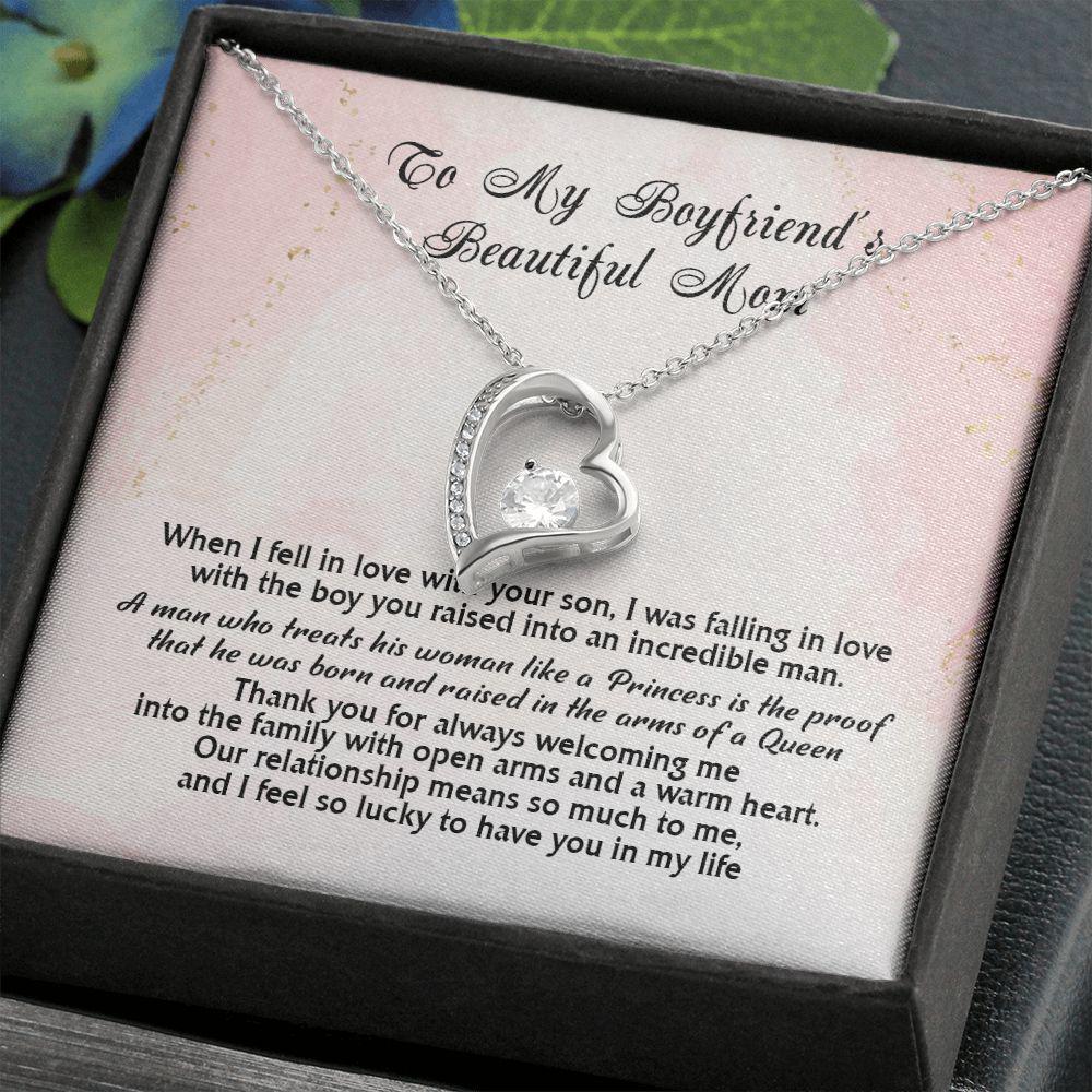 To My Boyfriend's Beautiful Mom Thank You For Always Welcoming Me Into The Family, Necklace With Message Card, Gift For Boyfriend's Mom  533.jpg