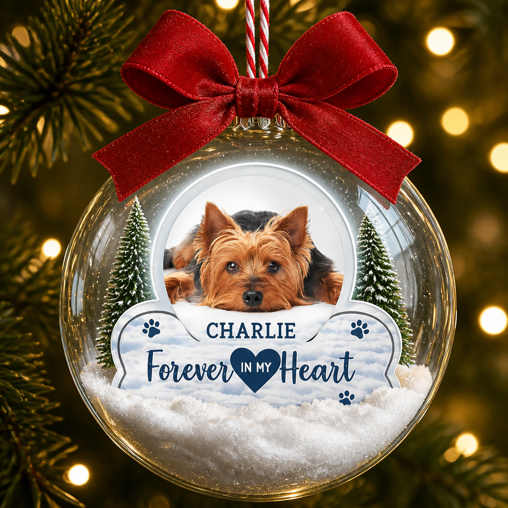 Pet Memorial Bauble Ornament – Forever In My Heart - Personalized Bauble Ornament 5340697d-86ba-4ba8-b267-56be025f6559.png