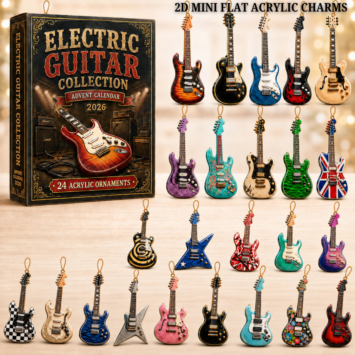 Electric Guitar Advent Calendar 2026 - 24-Day Festive Countdown, Acrylic Charms Blind Box - Gift For Guitar Lovers 5340e569-756c-4ec4-918b-8d4565943664-guitar-text.png