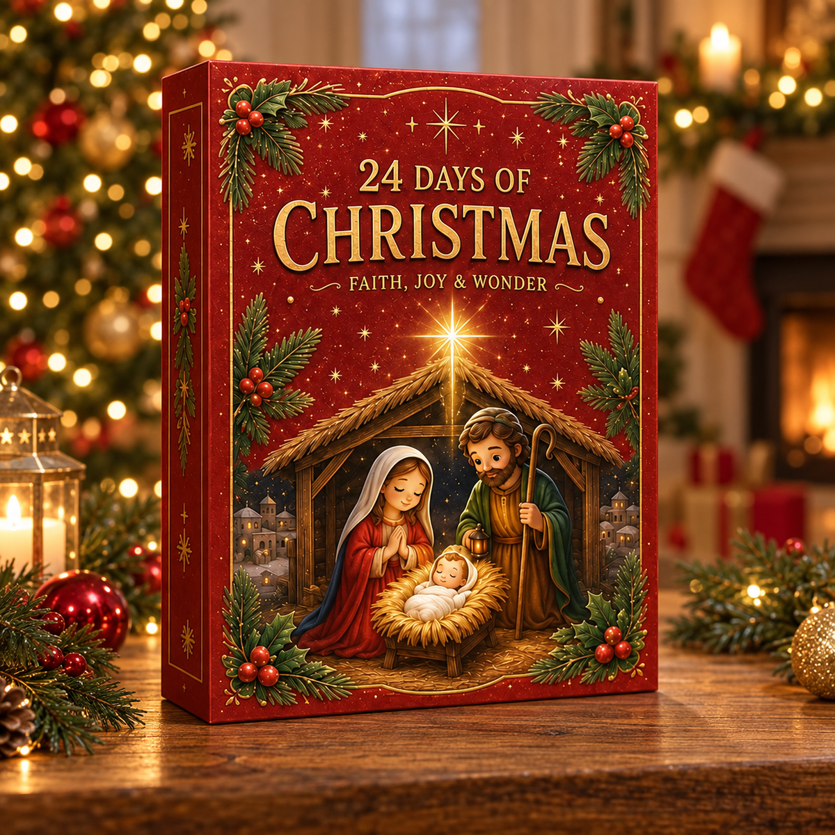 Nativity Advent Calendar, 24-Day Christian Christmas Countdown with Acrylic or Wood Charms 5341895c-1ca5-4cb5-8b3e-37bb46cb7989-4.png