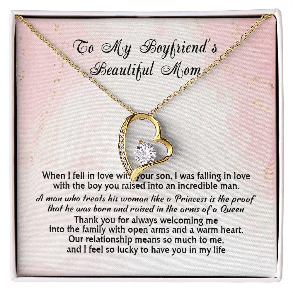 To My Boyfriend's Beautiful Mom Thank You For Always Welcoming Me Into The Family, Necklace With Message Card, Gift For Boyfriend's Mom  534.jpg