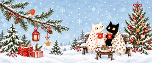Cozy Christmas Cats Mug – Winter Ceramic Coffee Cup with Black & White Cats, Gift for Cat Lovers 53563f7c-66f7-449b-9aa3-c794dd889f31-art.png