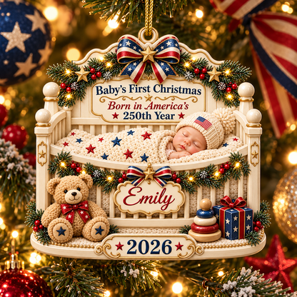 Personalized Baby's First Christmas 2026 3D Ornament – Born in America's 250th Year, Patriotic Baby Crib Keepsake Gift 53654697-176b-4d51-89d3-e62e757ae8a3-Image-Oct-24-2026-09_56_57-AM-4.png