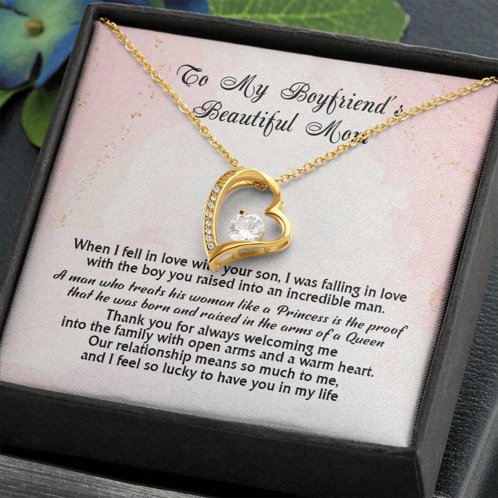 To My Boyfriend's Beautiful Mom Thank You For Always Welcoming Me Into The Family, Necklace With Message Card, Gift For Boyfriend's Mom  536.jpg