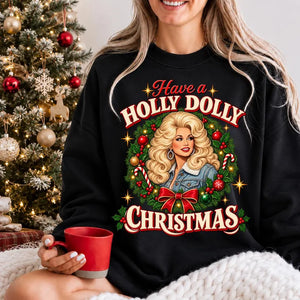 Holly Dolly Christmas Shirt, Retro Dolly Christmas Sweatshirt, Christmas Nostalgia Tee, Most Wonderful Time Shirt, Vintage Xmas Gift For Her 538060d9-894d-4f44-84f0-aa895307f714-f45r-5-.webp