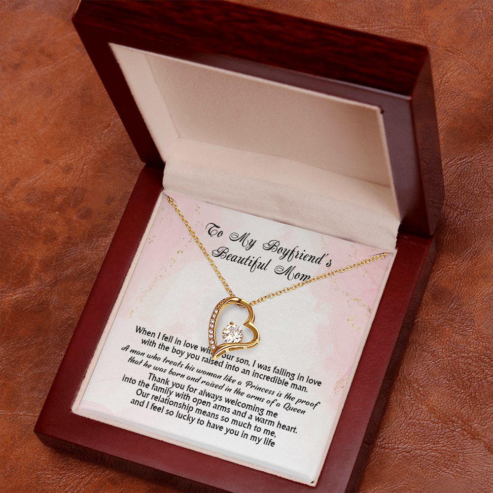 To My Boyfriend's Beautiful Mom Thank You For Always Welcoming Me Into The Family, Necklace With Message Card, Gift For Boyfriend's Mom  538.jpg