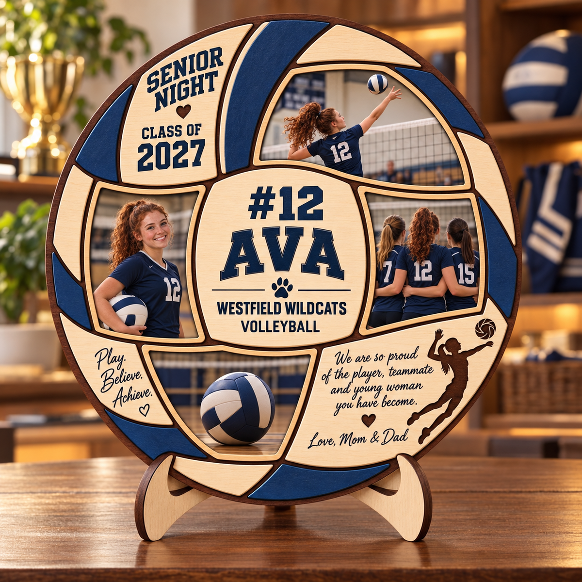 Personalized Volleyball Photo Collage Plaque with Stand – Christmas Gift for Volleyball Players, Senior Night & Graduation Keepsake 53dc0701-20a4-4ca3-b21d-9f2e7bd8155e-Personalized-senior-night-volleyball-plaque.png