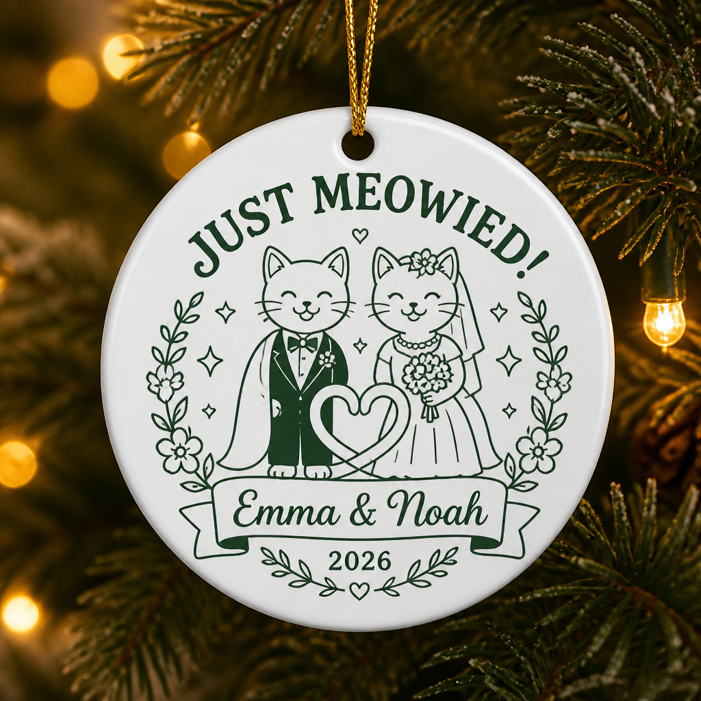 Just Meowied Wedding Cats Ornament – Personalized Names & Year - Personalized Ornament 53dfacfb-79ae-4841-93e6-ffbb50916970.png