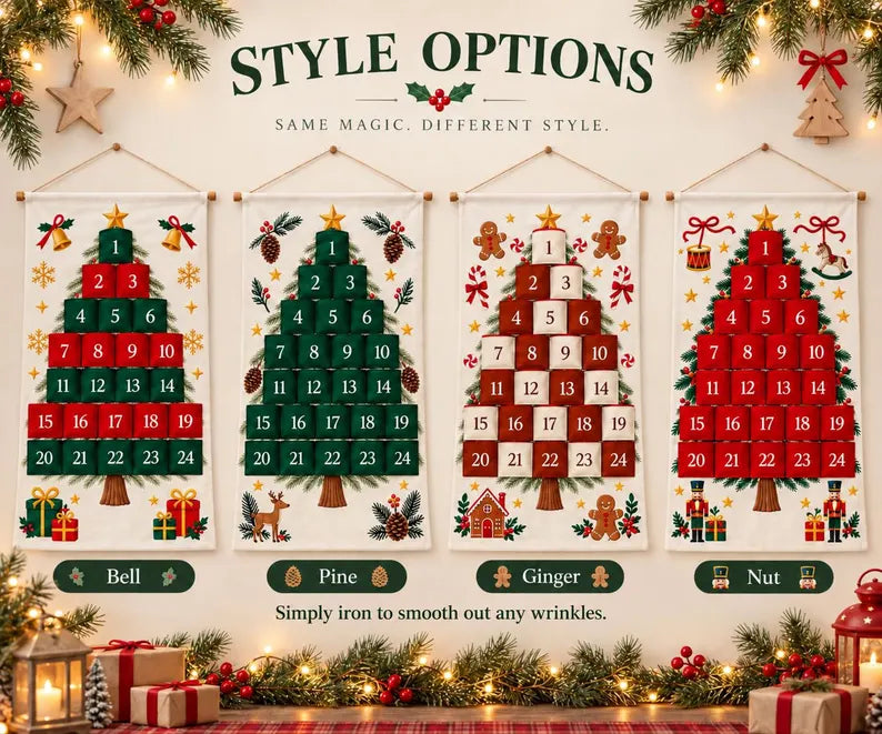 Personalized Christmas Advent Calendar for Adults and Kids, 24 Pocket Pine Tree Fabric Wall Banner, Custom Name Holiday Countdown for Family 53e0be3d-5d58-4b15-bea9-7d5c54ee3a02-nm-8-.webp