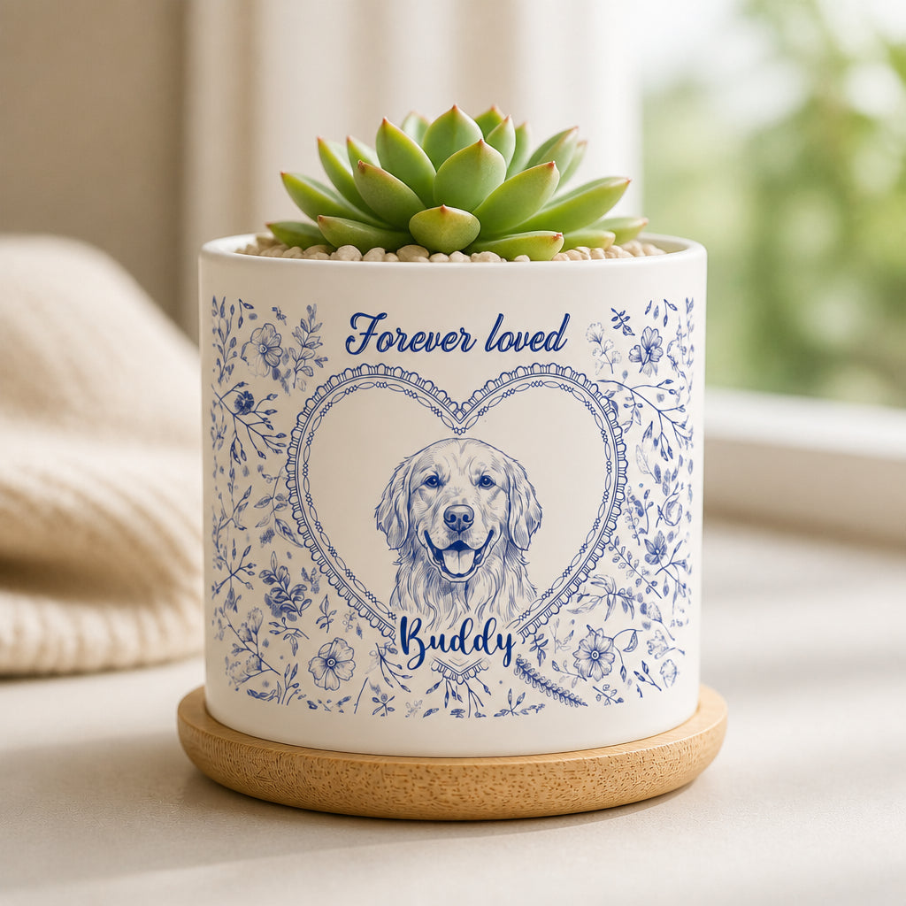 Forever Loved Pet Portrait Planter – Blue Floral Memorial - Personalized Mini Glass Plant Pot 53e41aea-7284-4a7f-a8d0-436ca6a32ad3.jpg