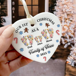Our First Christmas Floral - Personalized 3D Effect Heart Ceramic Ornament 5401e662-0842-4dca-bcd2-c6d17a3b47bc-3.png