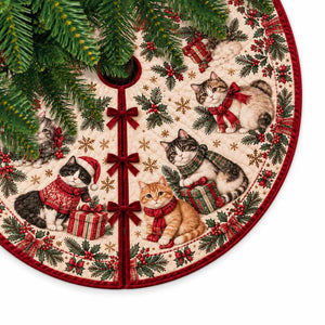 Christmas Cat Tree Skirt, Cute Christmas Tree Skirt, Holiday Cat Decor, Festive Christmas Tree Decoration, Cozy Xmas Home Decor 541e5eb8-d63b-4c1d-9822-b9f262a79c95-fddf-1-.webp