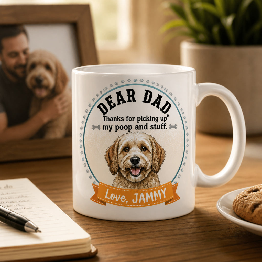 Dear Dad Thanks For Picking Up My Poop – Custom Pet Photo Name Mug - Personalized Mug 543009ff-e8c5-402b-acc5-afa0ec26e285.jpg
