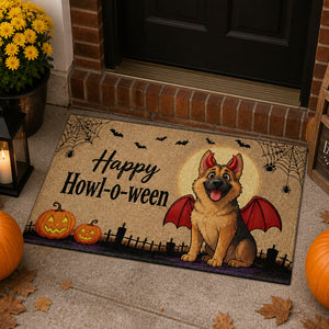 Happy Howl‑o‑ween Devil Dog Doormat - Doormat 543016b1-5270-4dd8-98db-9d4f96d6e007.jpg