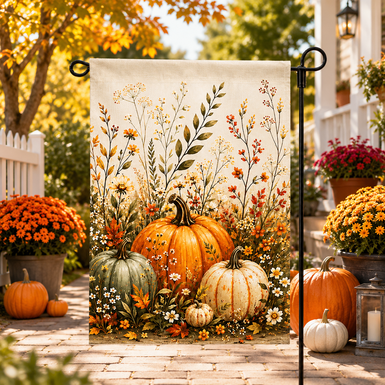Fall Pumpkin Floral Garden Flag, Rustic Harvest Yard Decor, Vintage Outdoor Banner 5437dd69-7de6-4bd0-a407-b21151d2abd2-7eb88c85-d11a-47e5-9fc7-6a6d41df854d.png