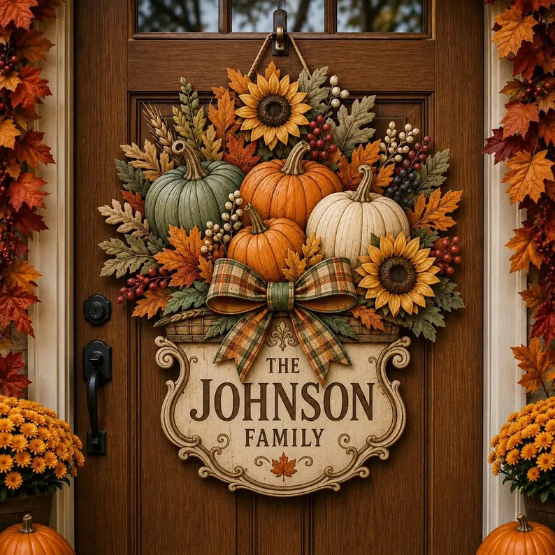 Personalized Fall Door Hanger, Pumpkin Sunflower Monogram Wreath Sign, Custom Family Name Autumn Porch Decor Gift 543e0eb5-69d0-4caf-8685-e5316e9a35b6-bvngf-2-.webp