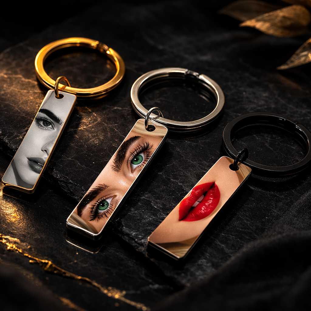 Personalized Eye Photo Keychain - Anniversary Gifts | Custom Couple Keyring, Eye Picture Keychain with Photo for Boyfriend Girlfriend