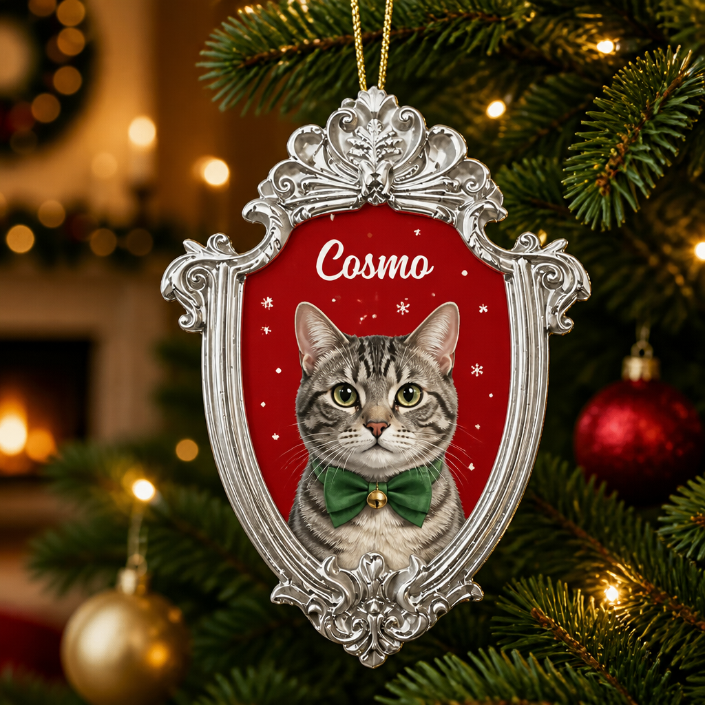 Custom Pet Portrait Christmas Ornament – Name + Illustrated Bust - Personalized Ornament 545bf437-fbc0-41bf-a773-03b7f87978e3.png