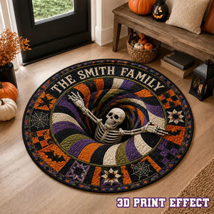 Personalized Halloween Quilted Round Rug, Custom Skeleton Spiral Vortex Circle Area Rug, Funny Spooky Family Name Doormat Gift 5488486c-a181-4f11-ae64-715da68bd65b-GFFGFGFGFGF-5-.webp
