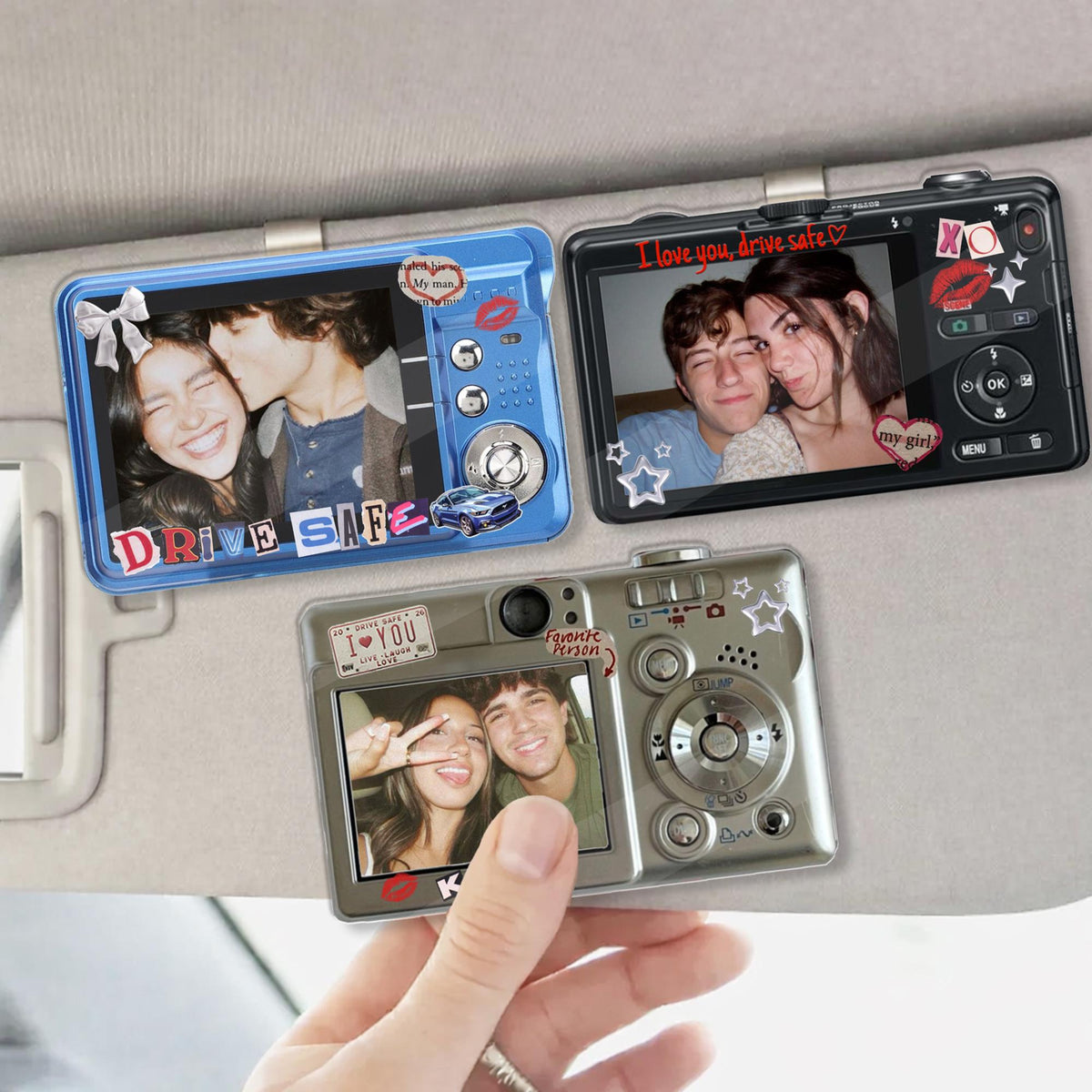 Personalized Vintage Couple Car Visor Clip, LGBT Gay Lesbian Gift Ideas, Lesbian LGBTQ Gift, Drive Safe Girlfriend Boyfriend Car Accessories 5496c5cc-2947-46cb-b3ab-e4b9fe5d029c-2.jpg