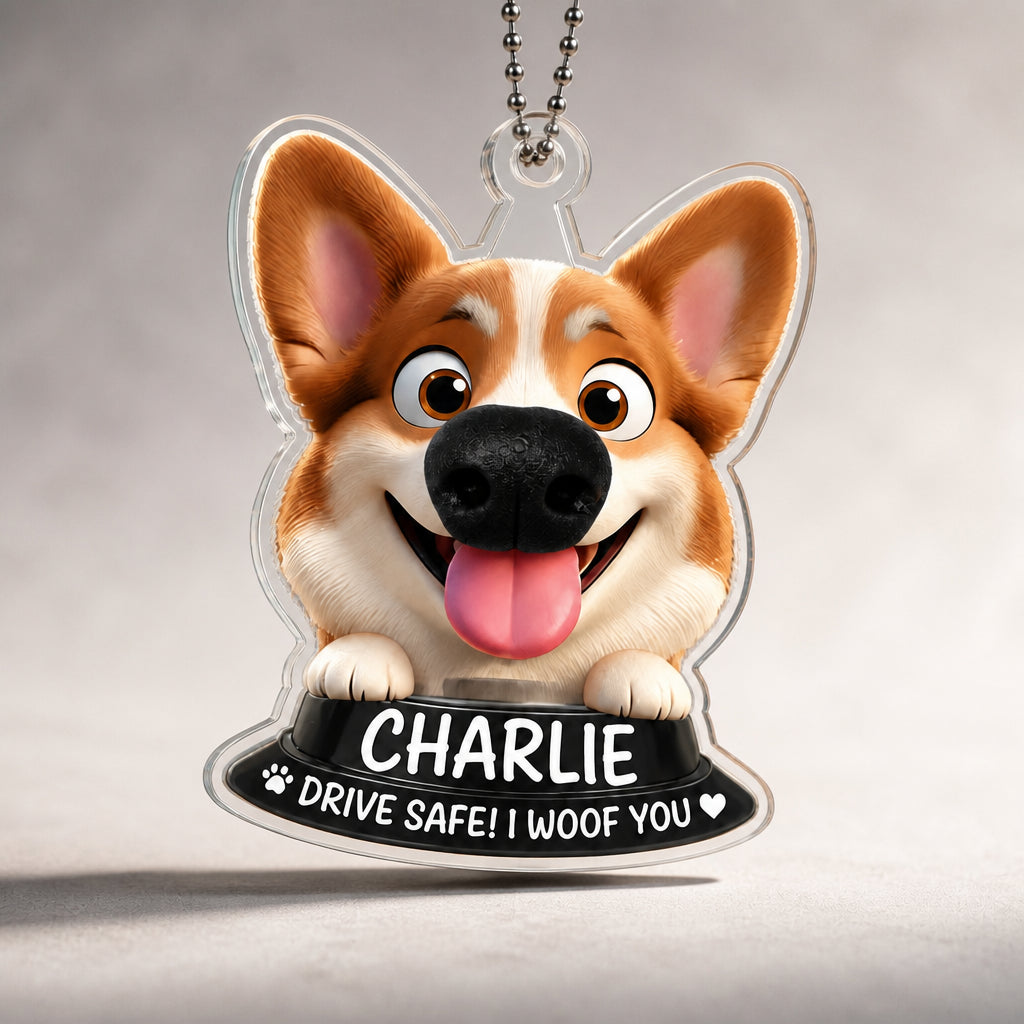 Drive Safe! I Woof You – Custom Pet Photo Suncatcher Ornament - Personalized Suncatcher Ornament 549d31dd-4fef-41ac-9f85-cf05d2c64c38.jpg