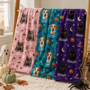 Custom Halloween Pet Photo Blanket, Personalized Dog Cat Portrait Throw, Spooky Season Decor 54a2affd-151b-43e2-bb32-498d0b243730-fdgdf-18-.webp