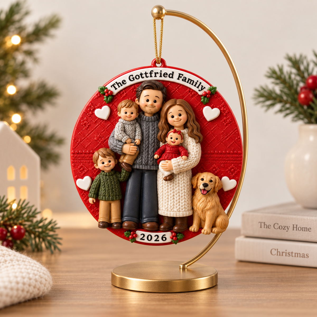 Personalized Family 3D Relief Acrylic Ornament, Custom Photo Christmas Decoration, Family Name & Year Keepsake, White Portrait Holiday Tree Decor, Christmas Gift 54a458b9-e04d-4074-9333-f63cc30c7168-lk3.png