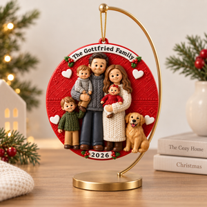 Personalized Family 3D Relief Acrylic Ornament, Custom Photo Christmas Decoration, Family Name & Year Keepsake, White Portrait Holiday Tree Decor, Christmas Gift 54a458b9-e04d-4074-9333-f63cc30c7168-lk3.png