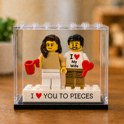 Couples Personalised Brick Minifig Couple Gift: Custom Romantic Keepsake for Partners
