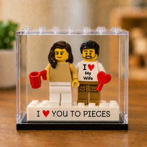 Couples Personalised Brick Minifig Couple Gift: Custom Romantic Keepsake for Partners