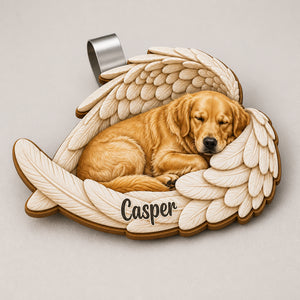 Angel Wings Pet Memorial Car Visor Clip – Photo-to-Art + Name - Personalized Wooden Car Visor Clip 2 Layer 54c534d9-179f-4f2e-8764-58841b3aeca3.jpg