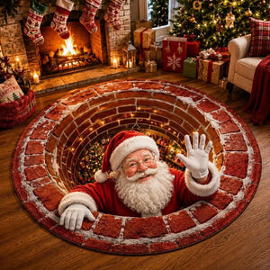 Christmas Santa 3D Round Rug, Christmas Vortex Optical Illusion Floor Mat, Non Slip Xmas Home Decor, Christmas Gift for Family 54c8d6c9-c72d-4db7-b971-a2969a7b7d9b-nmnbm-1-.webp