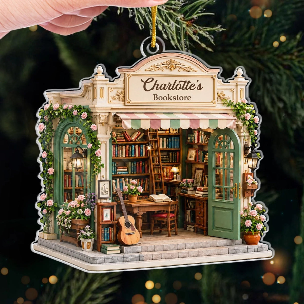 Custom Acrylic Ornament - Personalized Christmas Bookish Gifts For Book Lovers, Bookworms, Readers - My Bookshop 54d0590e-e1c5-4291-a4b2-fe348a9c1255-banner-5.jpeg
