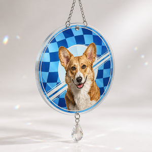 Custom Pet Portrait Racing-Check Metal Sign (License Plate Style) - Personalized 1 Layered Suncatcher with Charm 54d26fe7-1cd6-4c13-bb7d-e9da128ccda5.jpg