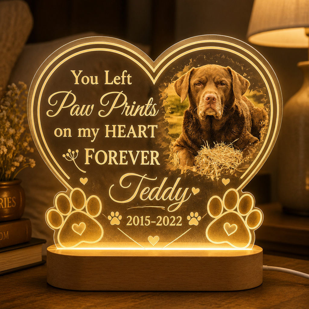 Pet Memorial Acrylic Night Light – Paw Prints on My Heart (Photo, Name & Years) - Personalized Acrylic Night Light 54d4f302-9f78-412b-a172-0c233e07069d.png
