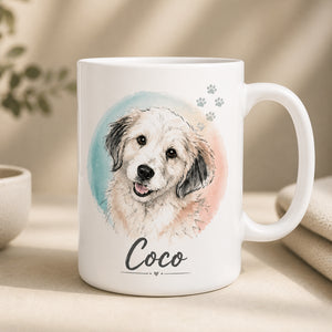 Custom Pet Watercolor Portrait Name Mug - Personalized Mug 54d6282a-3fb6-4e90-8db8-b0ce44166b87.jpg