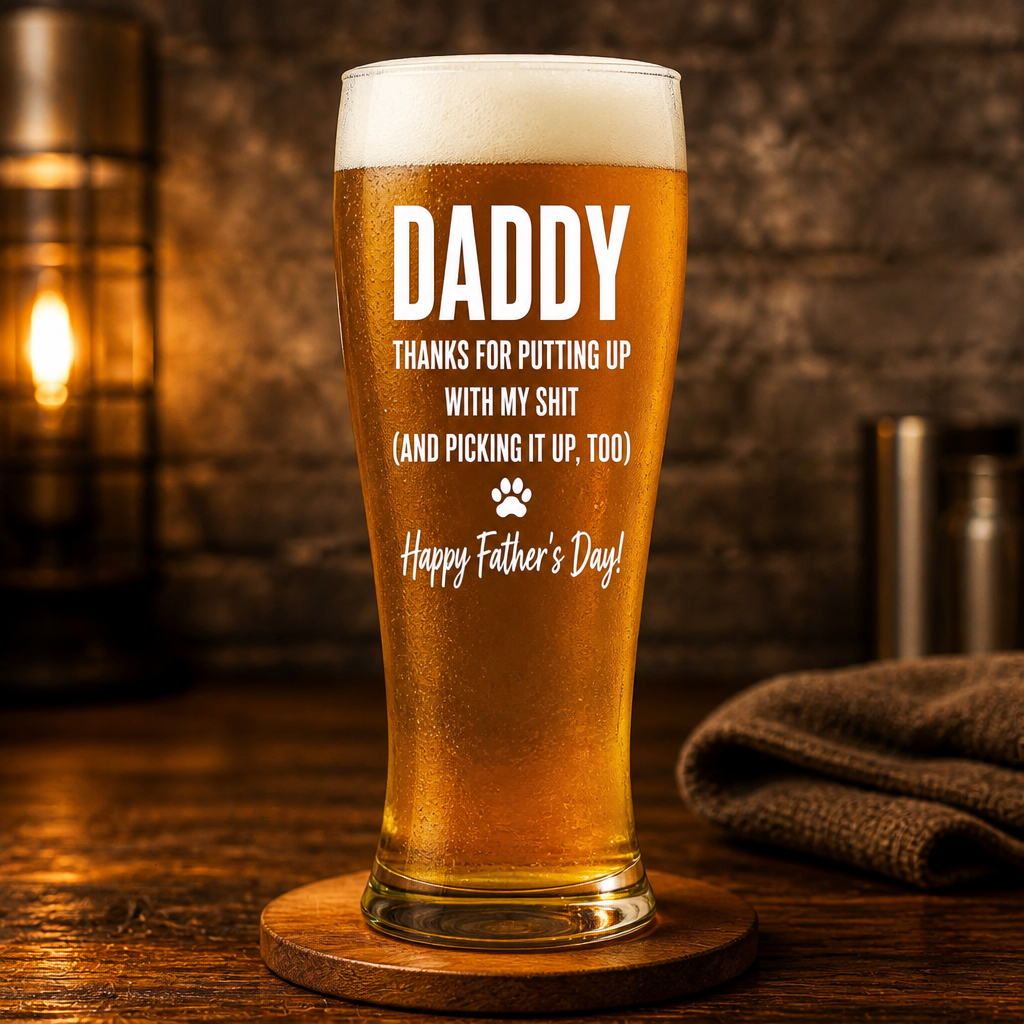 Dog Dad Beer Glass – Funny Father’s Day + Pet Portrait (Front/Back) - Personalized Beer Glass 54e1ceca-93ea-46b8-ae9d-c98ebb004471.png