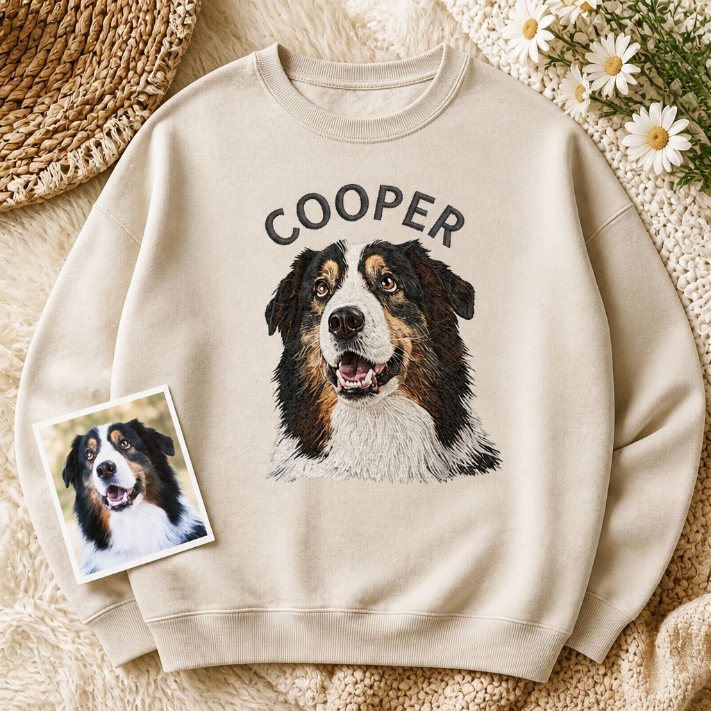 Custom Pet Portrait Name Crewneck Sweatshirt - Personalized Sweatshirt 54e9ffea-cf67-45fa-8d92-f9a292ebd122.png