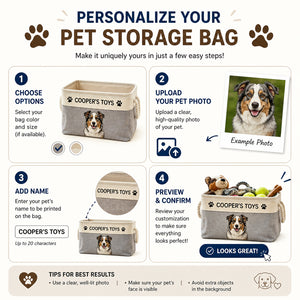 Personalized Pet Toy Storage Bag – Name + Custom Pet Portrait - Personalized Storage Bag 54f0582a-9c74-4af6-b84a-5a54a5d8d0f0.jpg