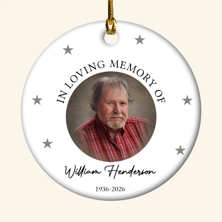 In Loving Memory - Personalized Ornament - Memorial Christmas Gift