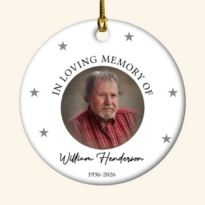 In Loving Memory - Personalized Ornament - Memorial Christmas Gift