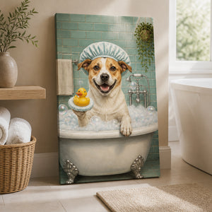 Custom Pet Bathroom Art Canvas – Bubble Bath Edition - Personalized Canvas 5507799f-9c17-4a63-ab62-ea5364fa789f.jpg