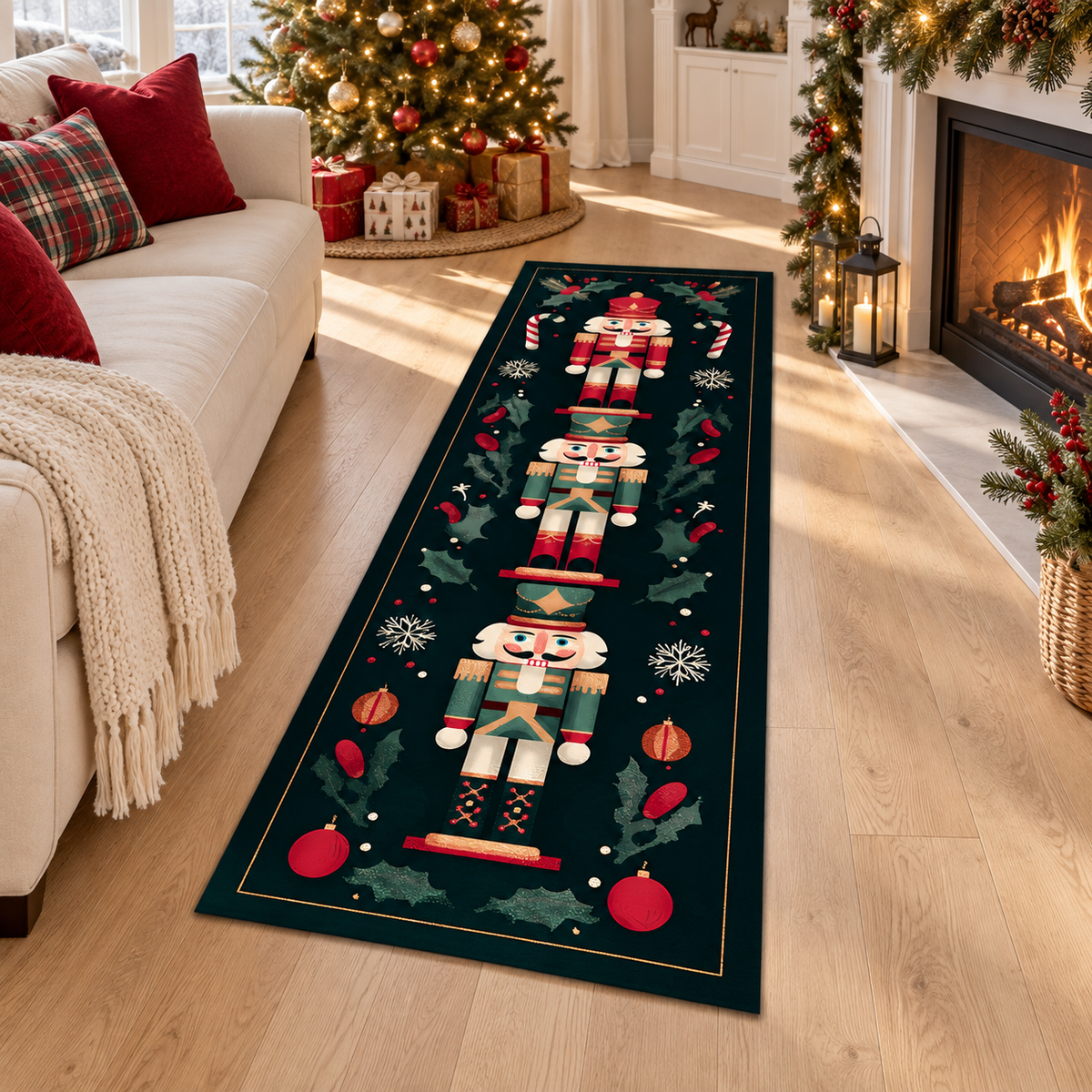 Christmas Nutcracker Runner Rug, Festive Holiday Hallway Carpet, Long Xmas Floor Mat, Classic Toy Soldier Christmas Home Decor 550b8d47-044b-4178-b3a9-97aafd894b7f-banner-1.png
